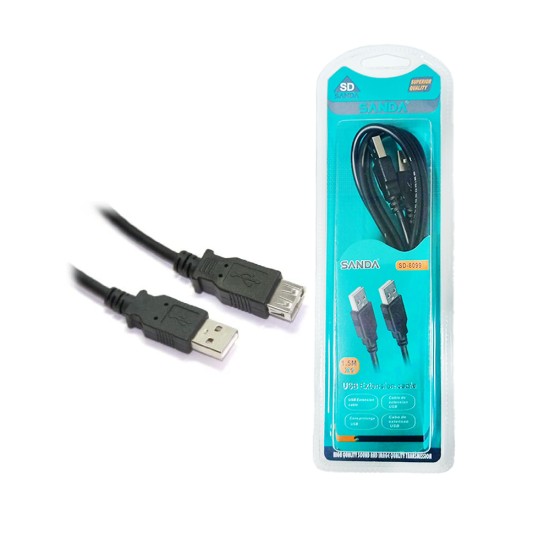 Sanda SD-8099 USB Extension Cable 1.5m Black